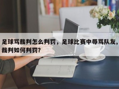 足球骂裁判怎么判罚，足球比赛中辱骂队友,裁判如何判罚？